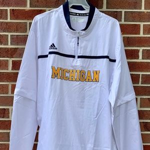 NWT Adidas 1/4zip Michigan Pullover
